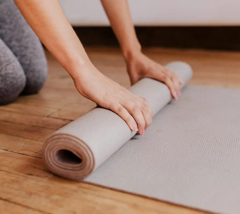 Estera para una clase de yoga